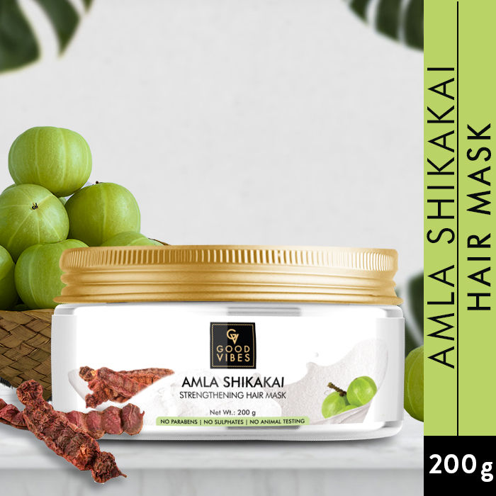 Good Vibes Amla Shikakai Strengthening Hair Mask (200g) - 1