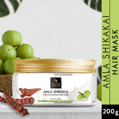 Good Vibes Amla Shikakai Strengthening Hair Mask (200g) - 1
