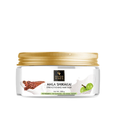 Good Vibes Amla Shikakai Strengthening Hair Mask (200g) - 9