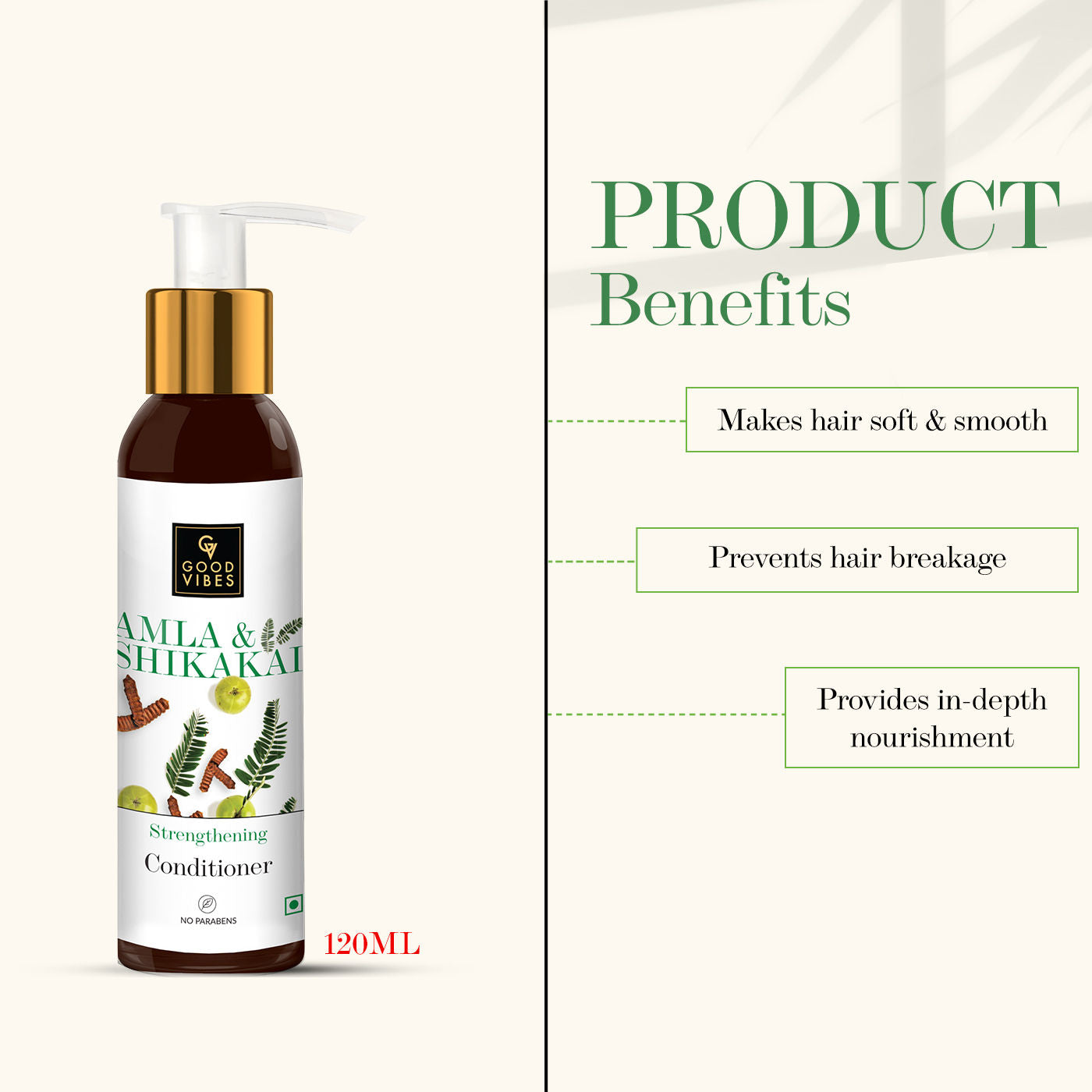 Good Vibes Amla & Shikakai Strengthening Conditioner (120 ml) - 4