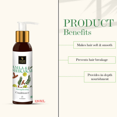 Good Vibes Amla & Shikakai Strengthening Conditioner (120 ml) - 4