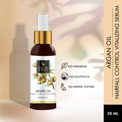 Good Vibes Hairfall Control Vitalizing Serum - Argan Oil (50 ml) - 1