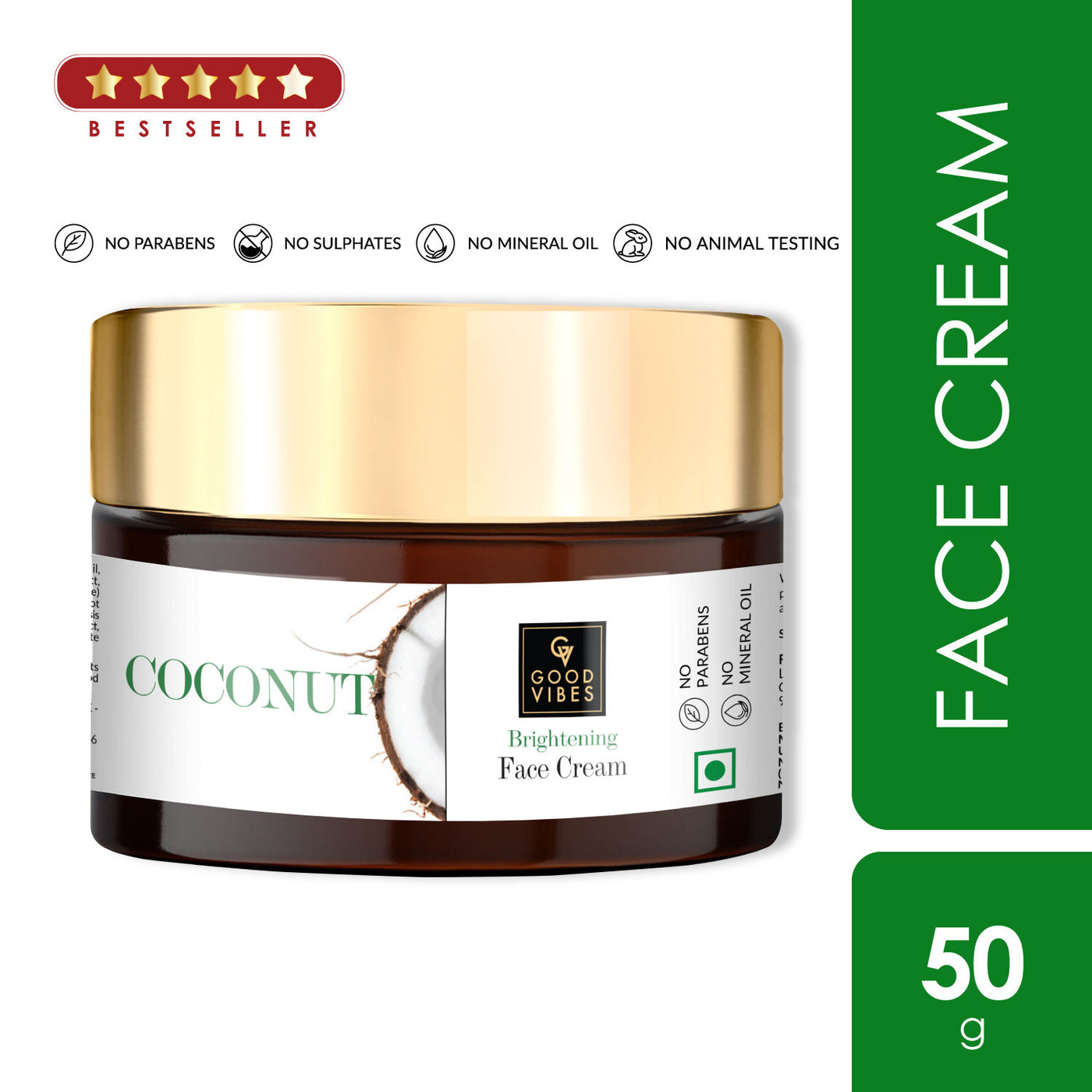 Good Vibes Brightening Face Cream - Coconut (50 g) - 2
