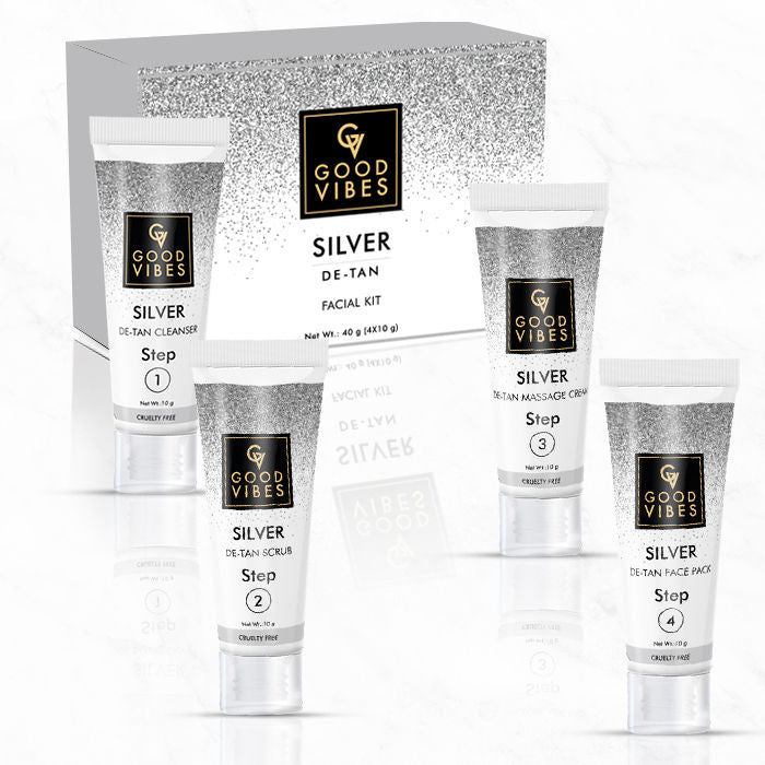 Good Vibes De-Tan Facial Kit - Silver (40 gm) - 4