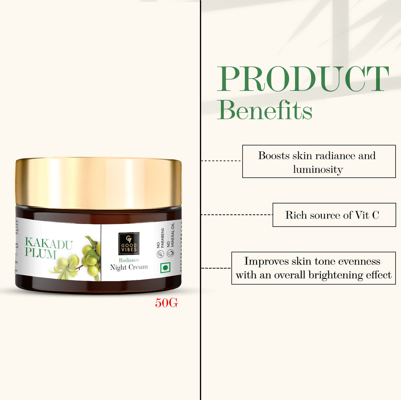 Good Vibes Kakadu Plum Radiance Night Cream (50 g) - 5