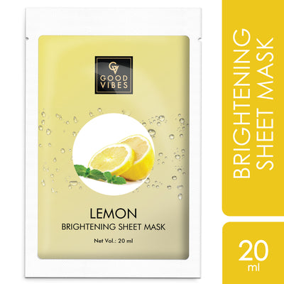 Good Vibes Brightening Sheet Mask - Lemon (20 ml) - 1