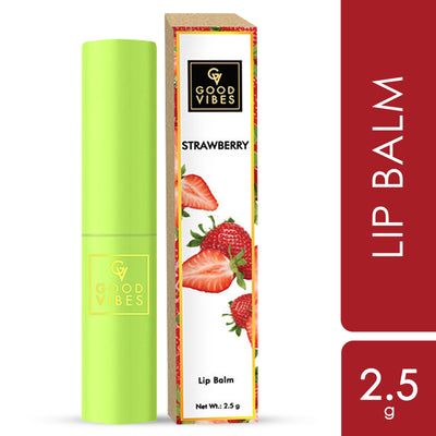 Good Vibes Lip Balm, Strawberry (2.5 gm) - 1