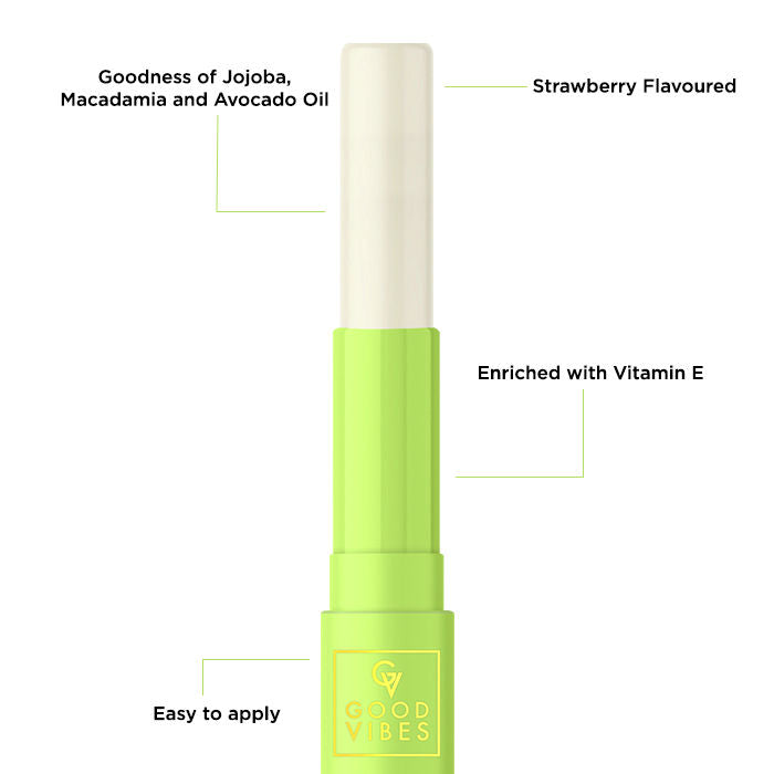 Good Vibes Lip Balm, Strawberry (2.5 gm) - 6