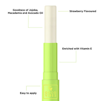 Good Vibes Lip Balm, Strawberry (2.5 gm) - 6
