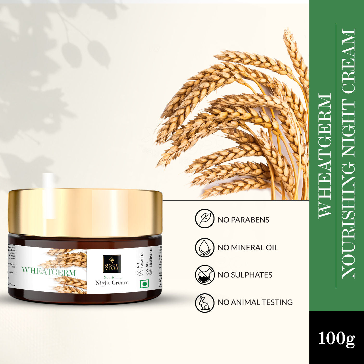 Good Vibes Nourishing Night Cream - Wheatgerm (100 g) - 3