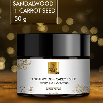 Good Vibes Plus Sandalwood + Carrot Seed Brightening + Age Defying Night Cream (50 gm) - 1