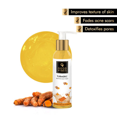 Buy Good Vibes Reviving Face Wash - Turmeric (120 ml)