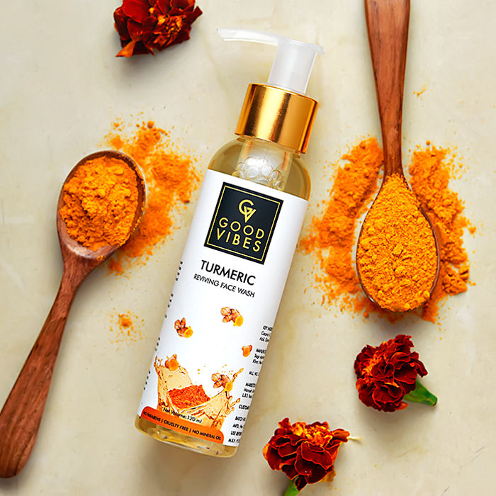 Buy Good Vibes Reviving Face Wash - Turmeric (120 ml)