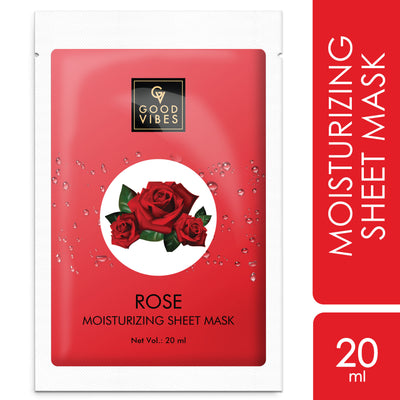 Good Vibes Moisturizing Sheet Mask - Rose (20 ml) - 1