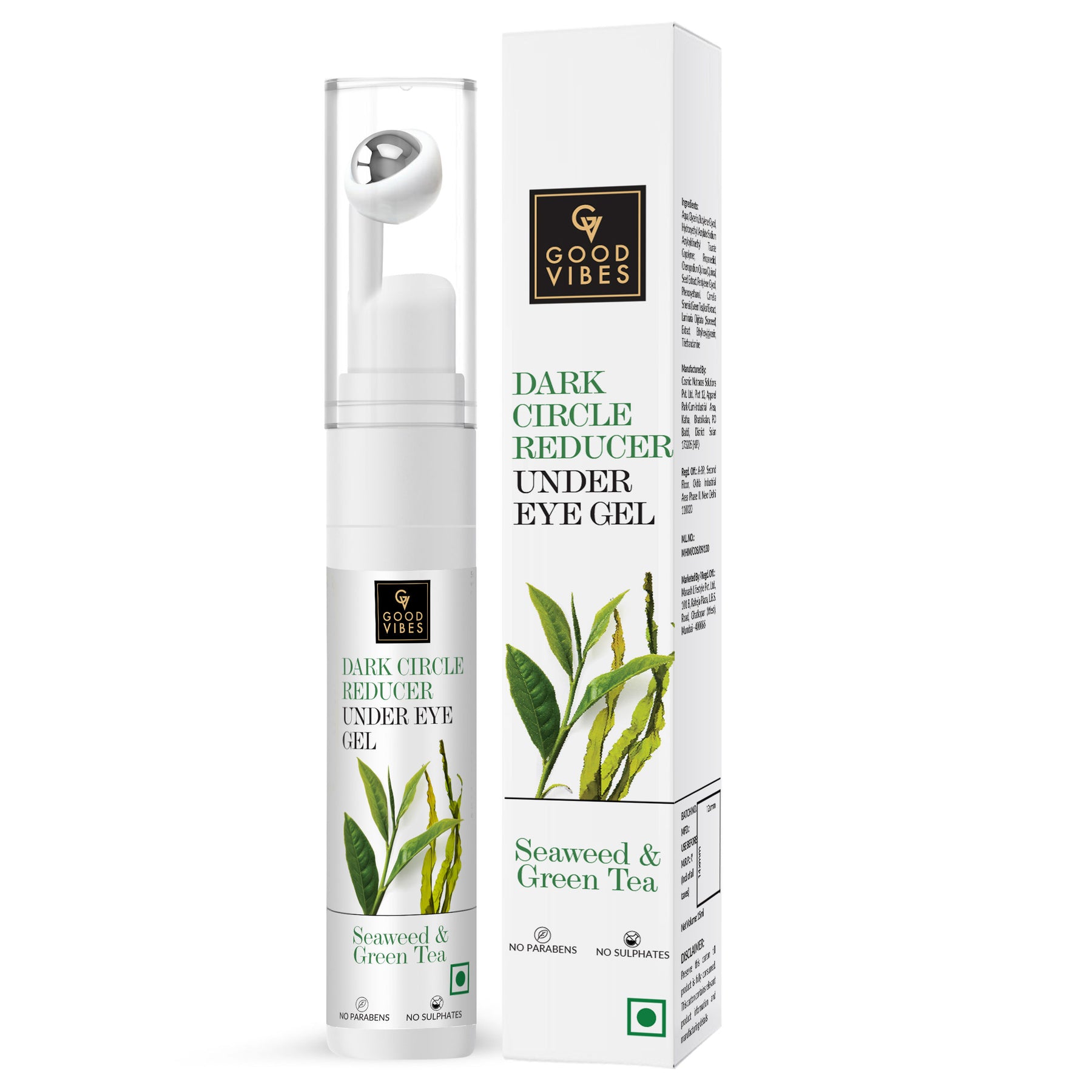 Buy Good Vibes Seaweed Green Tea Dark Circle Reducer Under Eye Gel