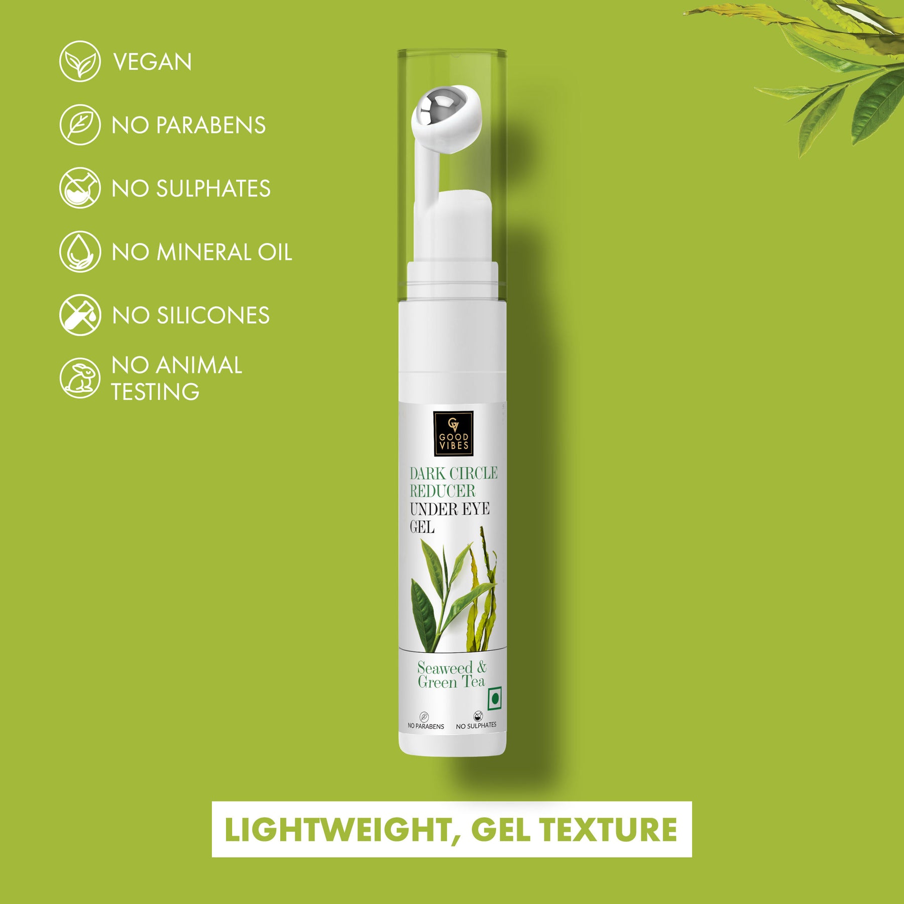 Buy Good Vibes Seaweed Green Tea Dark Circle Reducer Under Eye Gel