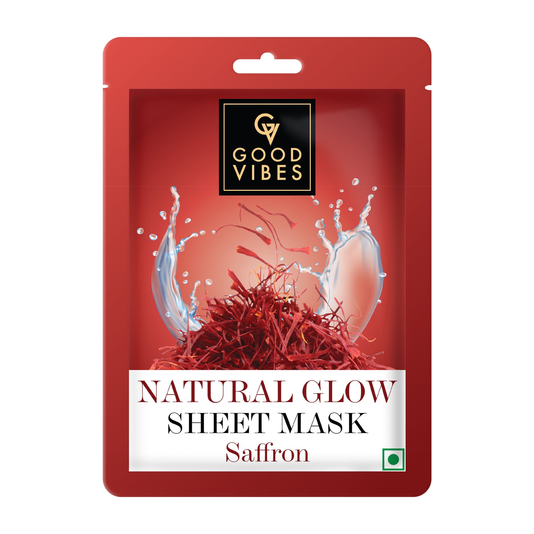 Saffron Natural Glow Sheet Mask Good Vibes