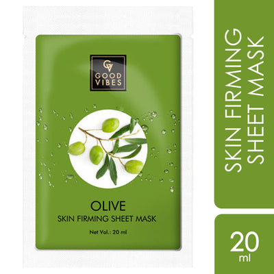 Good Vibes Skin Firming Sheet Mask - Olive (20 ml) - 1