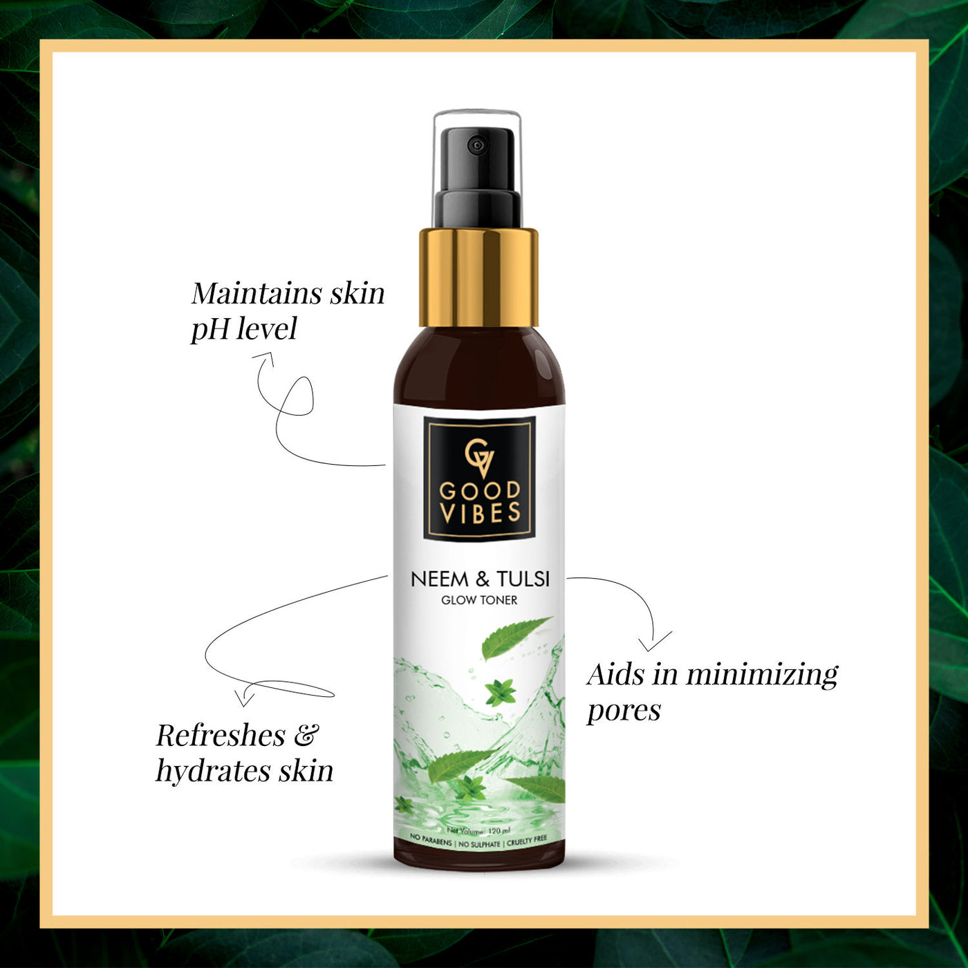 Good Vibes Glow Toner - Neem & Tulsi (120 ml) - 5