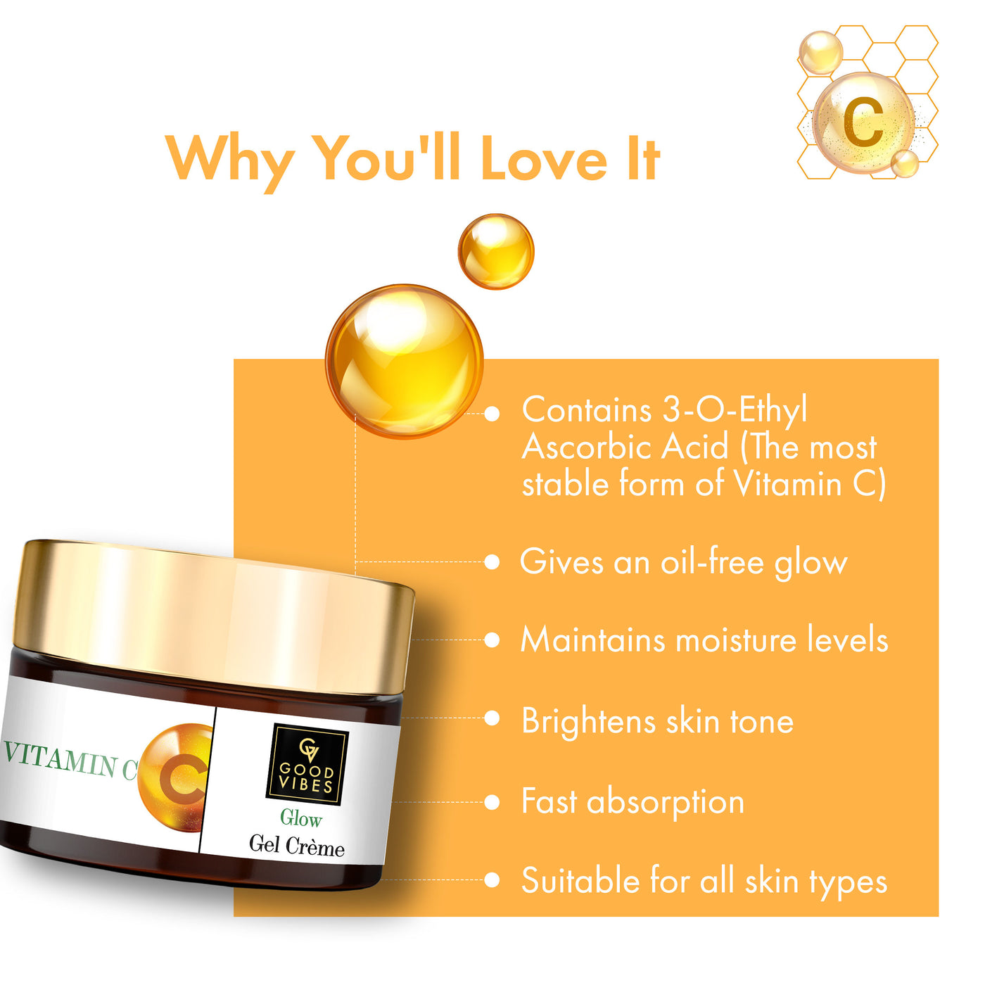 Good Vibes Vitamin C Glow Gel Creme (50 gm) - 4