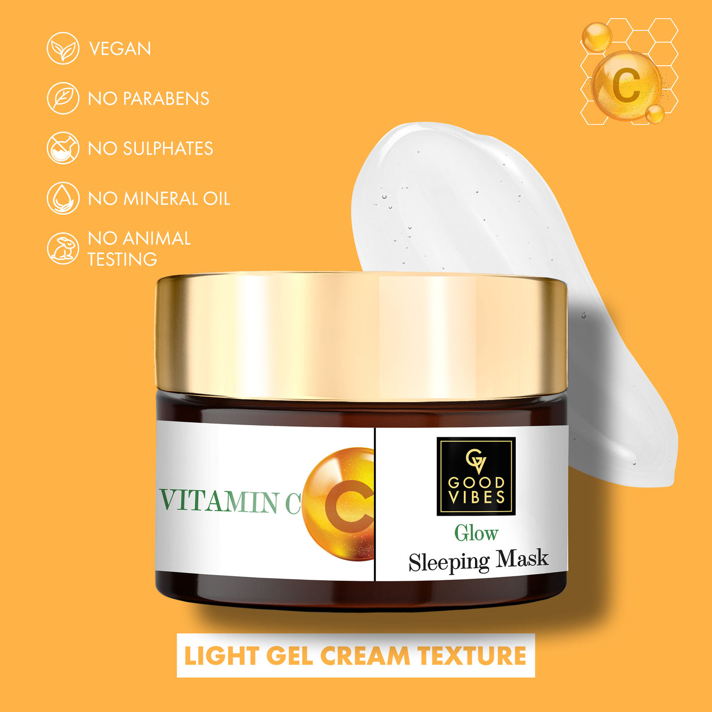 Good Vibes Vitamin C Glow Sleeping Mask (50 gm) - 5