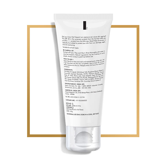 Wide Spectrum Protection Sunscreen with SPF 50 – Good Vibes